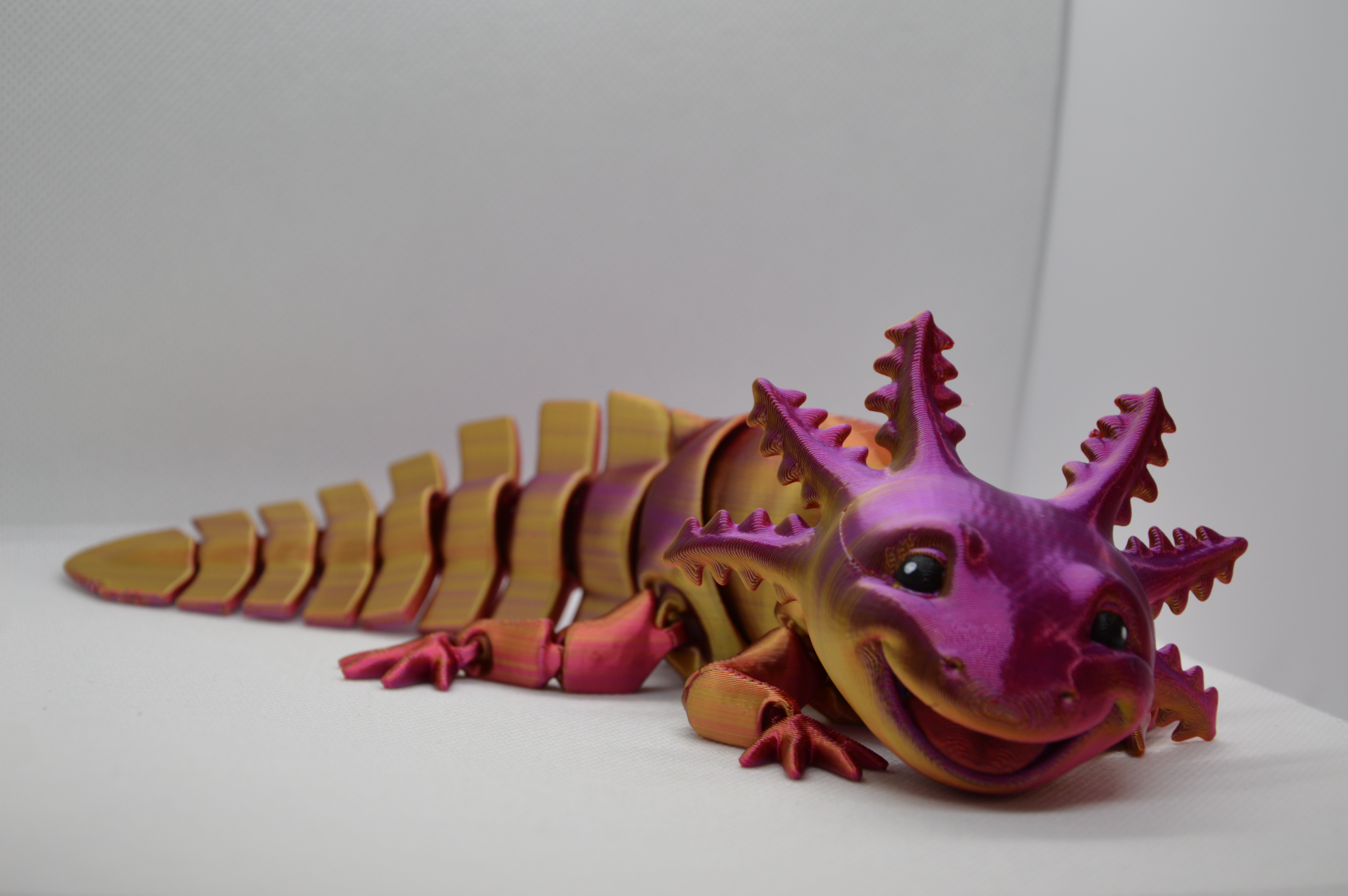 Axolotl - zlatá/růžová/červená