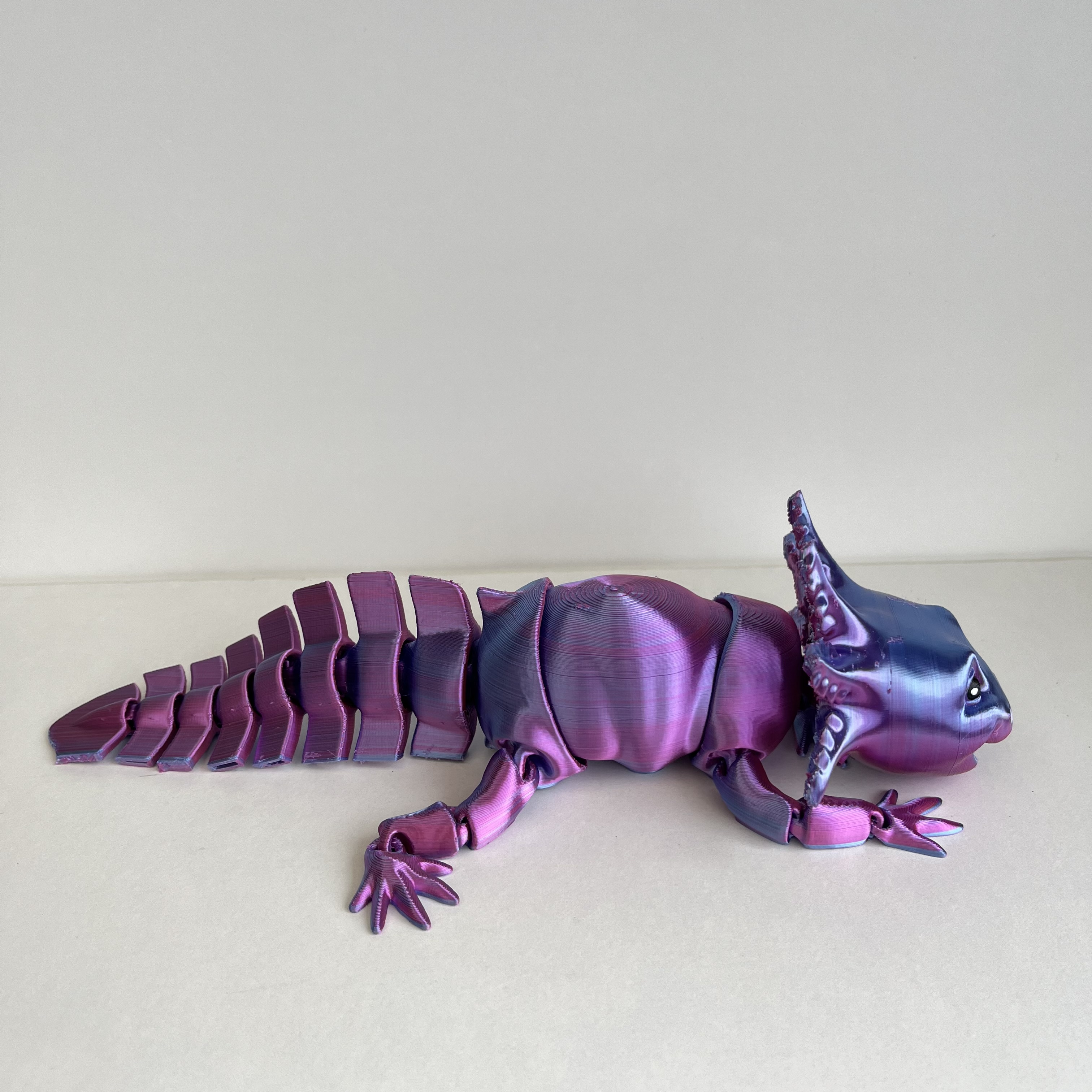 Axolotl - světle růžová/fialová