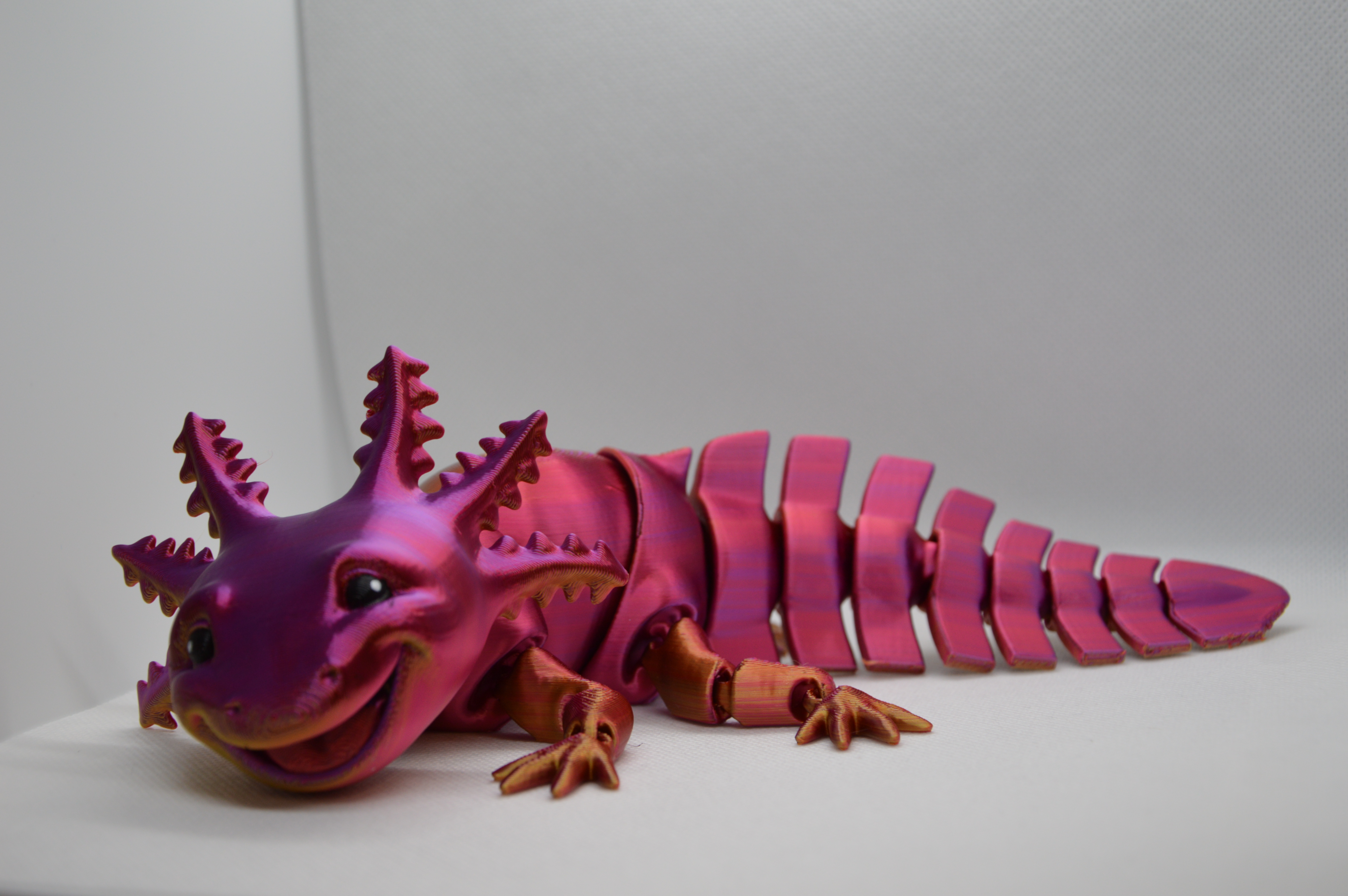 Axolotl - zlatá/růžová/červená