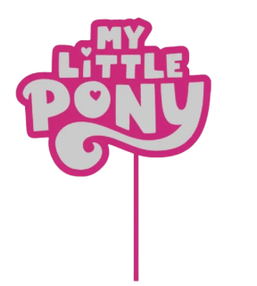 Dortový zápich - My little pony znak/logo