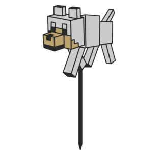 Dortový zápich - Minecraft vlk