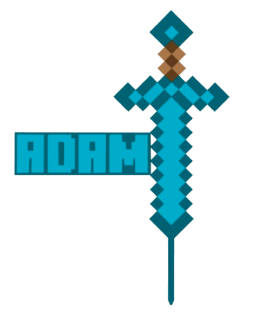 Dortový zápich - Minecraft meč se jménem 2