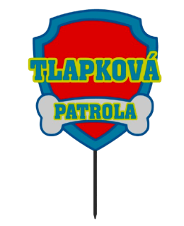 Dortový zápich - Tlapková patrola znak