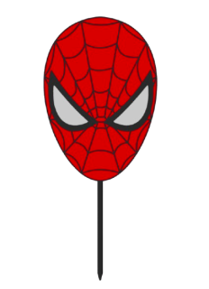 Dortový zápich - Spiderman hlava