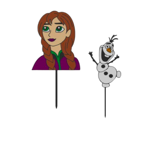 Dortový zápich - Ledové království Anna a Olaf