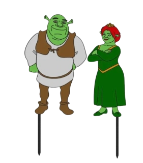 Dortový zápich - Shrek a Fiona