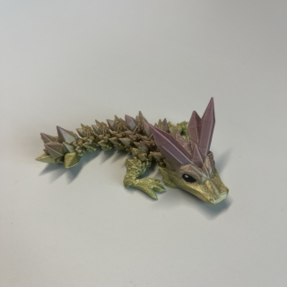 Drak krystalový mini - zlatá/růžová