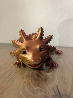 Axolotl - zlatá/měděná
