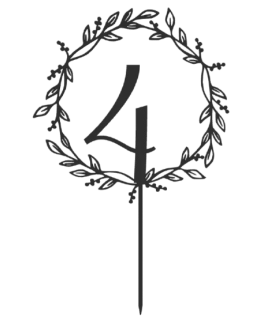 Dortový zápich - Lístky v kruhu 6