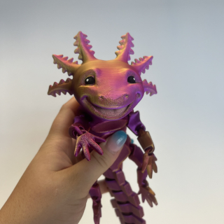 Axolotl - zlatá/růžová/červená
