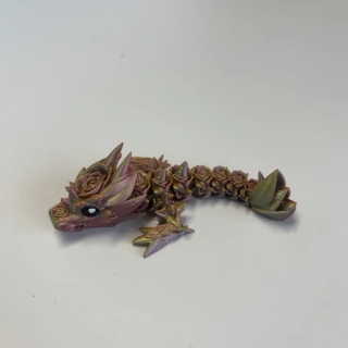 Drak krystalový mini - zlatá/měděná