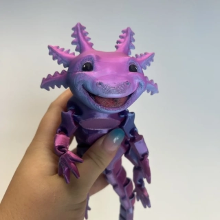 Axolotl - světle růžová/fialová
