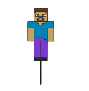 Dortový zápich - Minecraft Steve