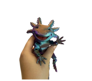 Axolotl  - fialová/modrá/oranžová