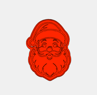 Vánoční vykrajovátko - Santa